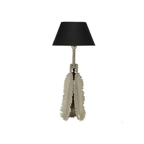 Decorative Leaf Design Table Lamp - Color: Black