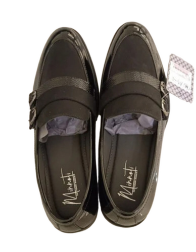 Black Synthetic Leather Loafer Formal Shoes - Synthetic Leather, Size 9, Black | Slip On, Rubber Sole, Men, All-Season