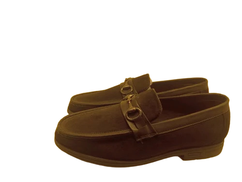 Brown Rexine Flat Loafer Shoes