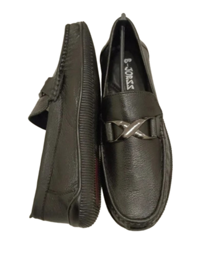 Men Black Leather Loafers Casual Shoes