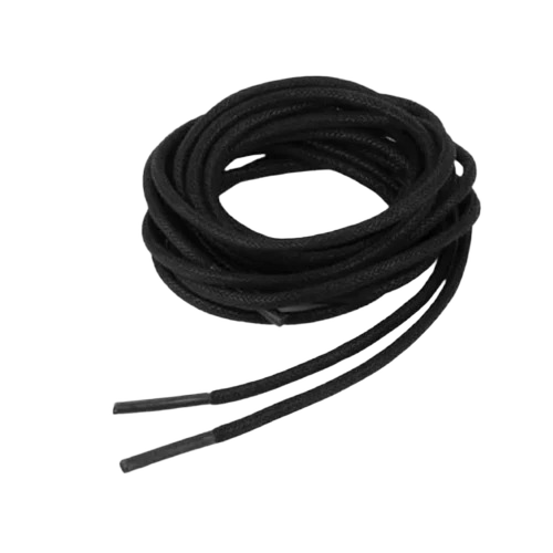 2 Ply Polyester Solid Black Round Shoe Lace