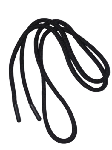 2mm Polyester Solid Black Round Shoe Lace
