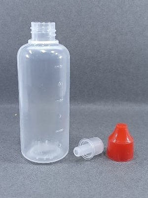 30 ml Plastic Dropper Bottle - Durable Plastic, Transparent, Round | Leak Proof, Screw Cap, Compact