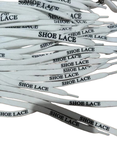 Polyester Custom Printed White Flat Shoe Lace