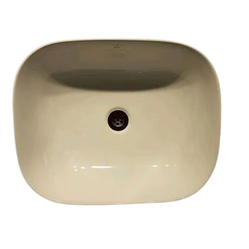 Wall Mounted Ceramic Wash Basin - Color: White