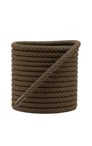 Nylon Solid Brown Round Shoe Lace