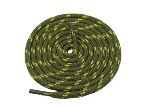 Polyester Twill Weave Green Round Shoe Lace