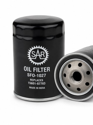 SAR Oil Filter SFO-1027 - Premium Filter Paper and Steel, Full-Flow Oil Filter | High Filtration Efficiency, Durable, Easy Installation
