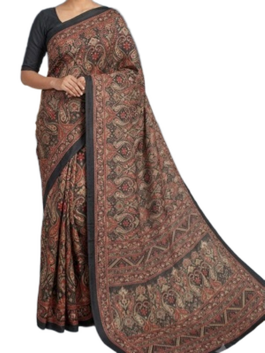 Daily Wear Crepe Sarees - Color: Black