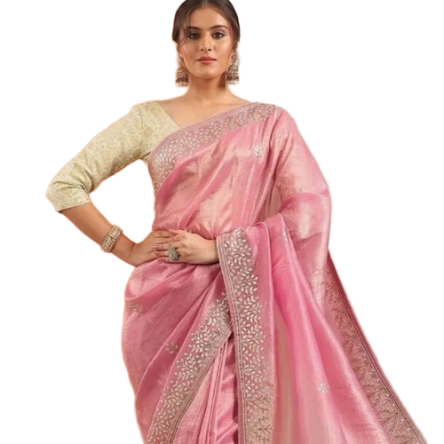 Pink Ladies Saree - Silk Art Silk, Pink, Printed Pattern | Elegant Design, Soft Fabric, Comfortable Drape