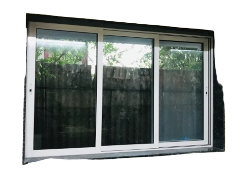 Three Track Aluminium Powder Coated Sliding Windows - Color: White