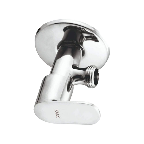 Silver 15 Mm Delta Angle Cock - Stainless Steel, Silver, 15 Mm | Durable Satin Finish, Home Use