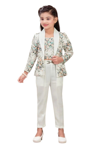 3 Piece Printed Pant Set Girl Dress