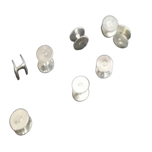 Metal Locking Pin Backs - Color: Silver