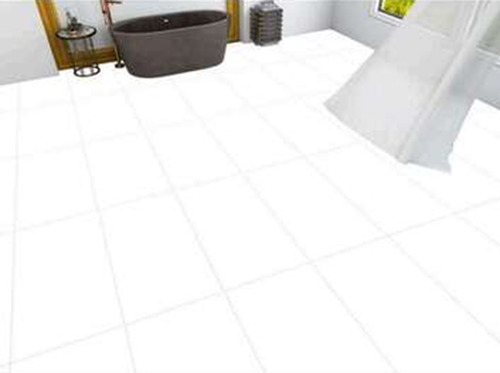 White Porcelain Floor Tiles - Color: Pink