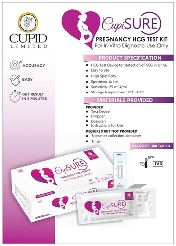 Pregnancy HCG Urine Rapid Test Kit 100 Tests CE IVDR