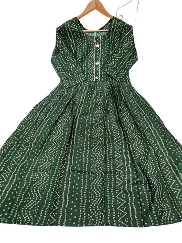 Fancy Printed Cotton A Line Kurti 