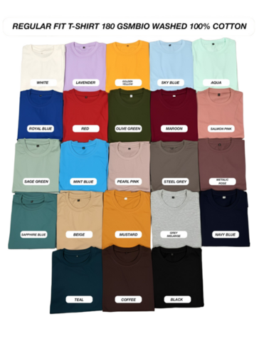 Mens Plain 180Gsm Cotton T Shirt - Gender: Male