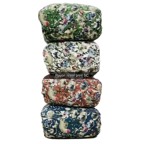 Rayon Wrinkle Printed Fabric