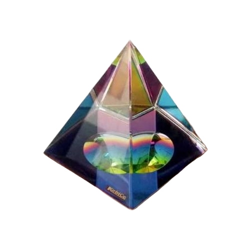 Glass Pyramid Paperweight