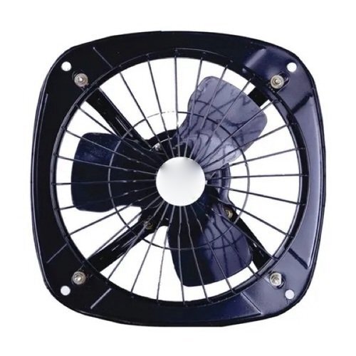 Metal Exhaust Fan - Metal, Standard Size, Black, 220-240V | Wall Mounted, 3 Blades, Corrosion Resistant, Low Noise, Energy Efficient