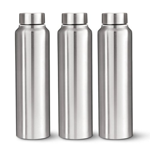 Silver Steel Water Bottle