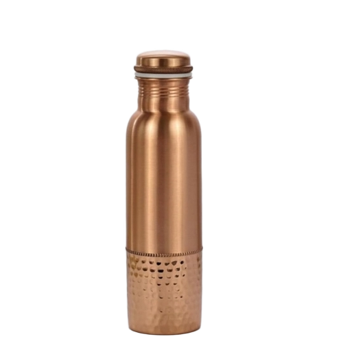 Half Hammered Pure Copper Water Bottle