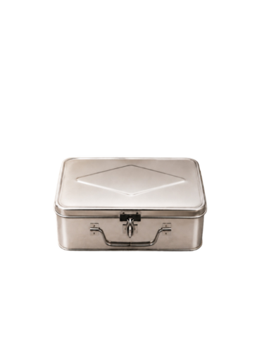 Stainless Steel Multi-Purpose Cash Storage Box - Color: Grey