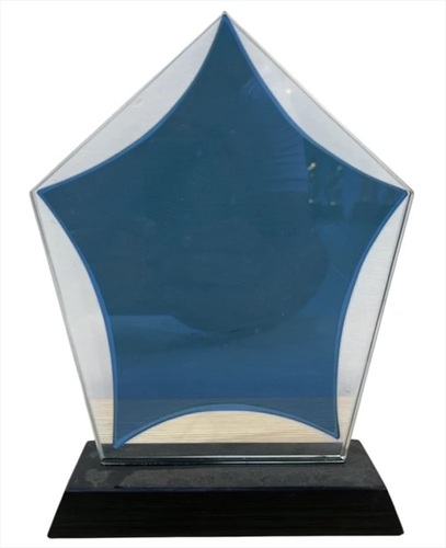 Stone Blue Crystal Trophy