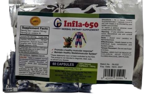 Infla 650 Herbal Capsules