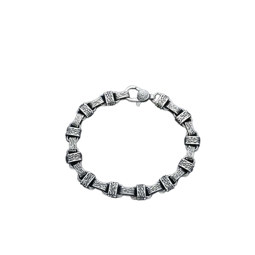 Mens Silver Bracelet Hip Hop Link Turkey Bracelet - Style: Contemporary