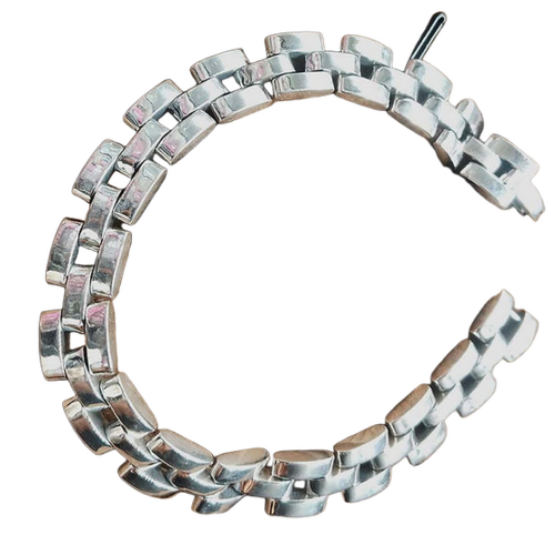 Pantera Type Link Sterling Silver Bracelet 55gm - Gender: Unisex