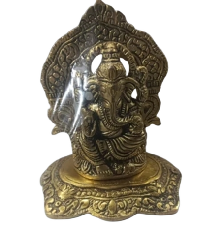 Golden Color Ganesh Statue