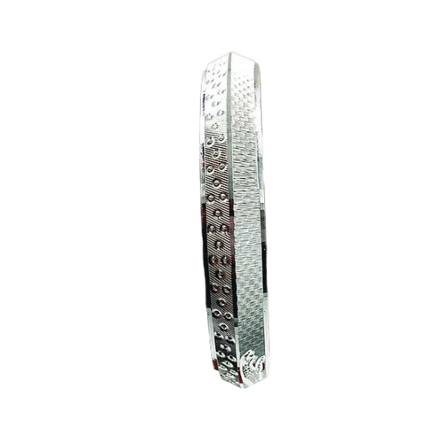 Mens V Shape Dotted Panther Engraving Pure Silver 999 Hallmark Kada 50Gm - Gender: Unisex