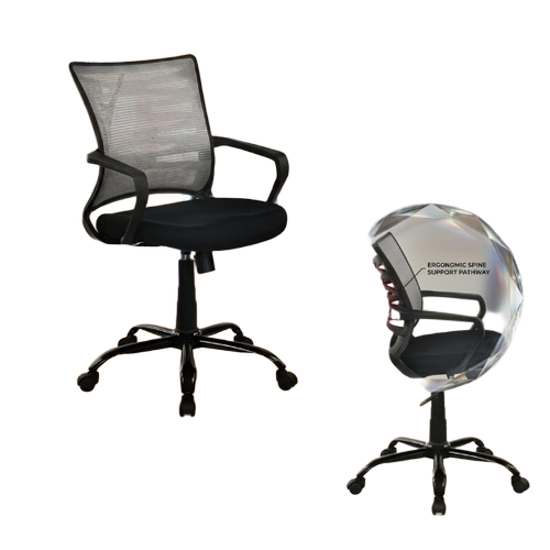 Black Zigzag Boss Chair