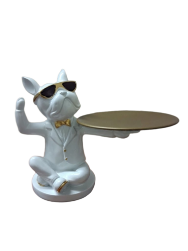 Dog Figurine Storage Tray Decor
