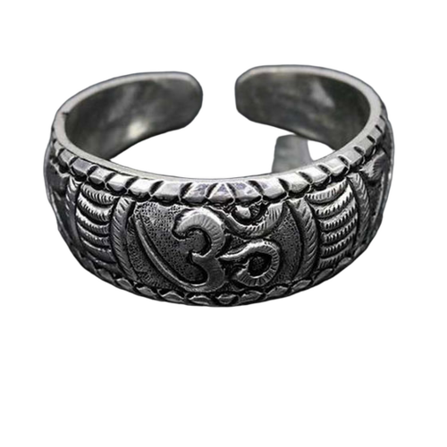 Heavy Om Silver Kada For Men And Women 250Gm - Gender: Unisex