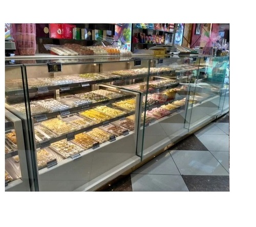 5.3 Ft Stainless Steel Sweet Display