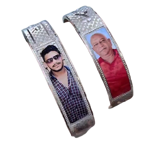 Mens 1 Piece Customised Photo Design Kada 50Gm - Gender: Unisex