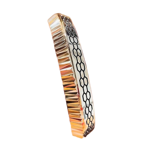 Mens Fancy V Shape V Cut Pure Silver Kada 30Gm - Gender: Unisex