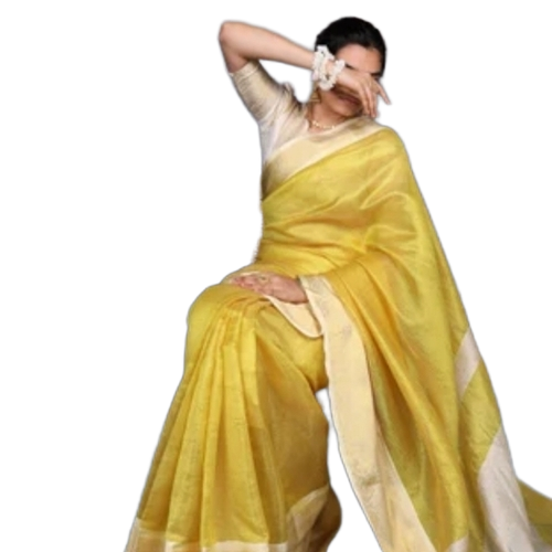 Yellow Fancy Jacquard Saree