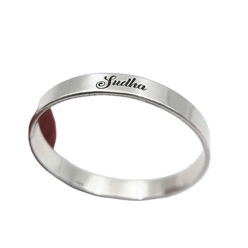 Fancy Signature Style Customised Name Pure Silver Kada For Men 30Gm - Gender: Unisex