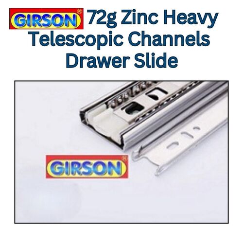 Girson 72g Zinc Heavy Telescopic Channels Drawer Slide