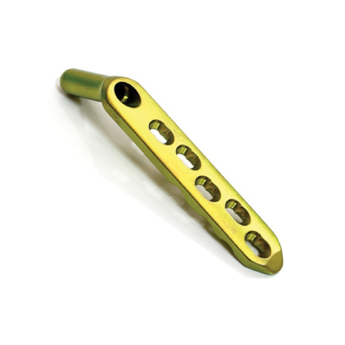 Locking Dynamic Hip Plate 130 Degree BC Hole - Titanium, Golden, Curved | Sterile, Manual Operation, Angular Stability