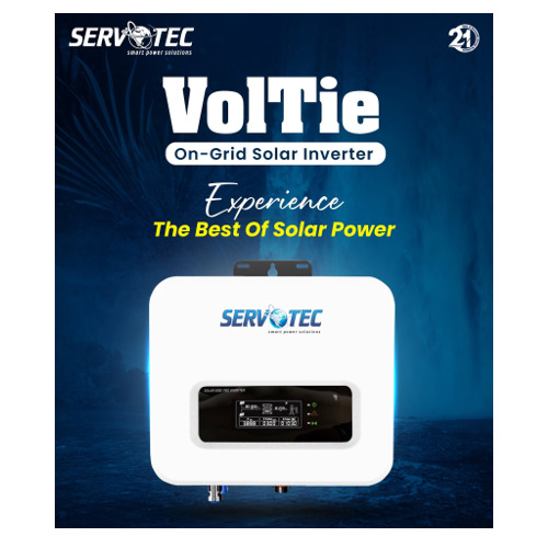 3 KW Servotech Solvion Single Phase On Grid Solar Inverter