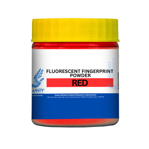 Garvit Fluorescent Fingerprint Powder Red - Application: Forensic Lab