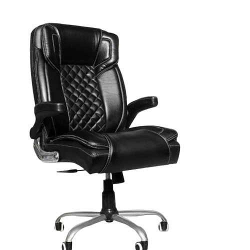 High Back Leather Office Adjustable Arm Chair