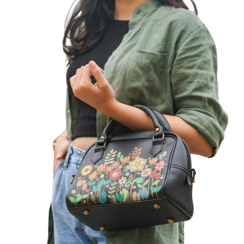Ladies Floral Leather Bag