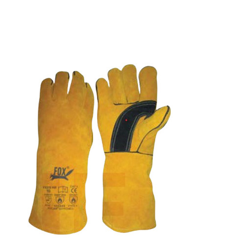 Superior Leather Welder Gloves - Color: Gold+Black