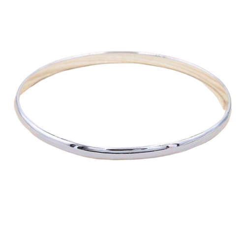 Handmade Solid Silver Bangle 20gm - Gender: Unisex
